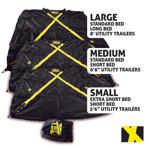 LARGE X-Cover | Truck Bed Cargo Cover - Fits Standard Bed, Long Bed, and Utility trailers up to 8' long