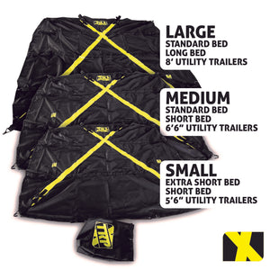 MEDIUM X-Cover | Truck Bed Cargo Cover - Fits Short Bed, Standard Bed, and Utility trailers up to 6'6"